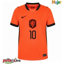 Camiseta Países Bajos Memphis Depay #10 Primera Equipación para mujer Mundial 2026 manga corta